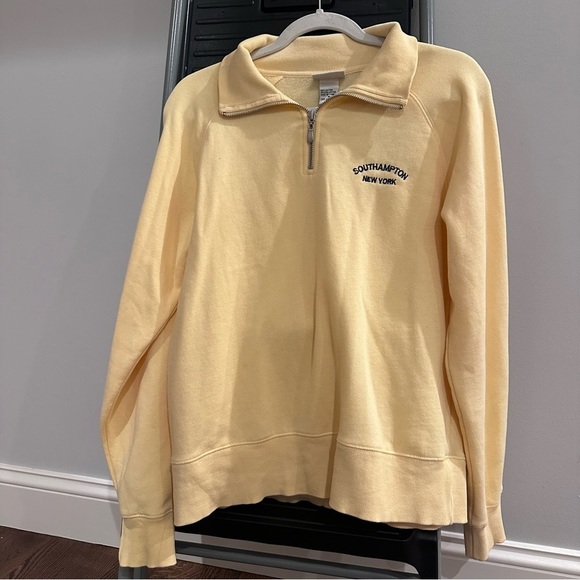 Tops - South Hampton Yellow 3/4 Zip Sweatshirt
